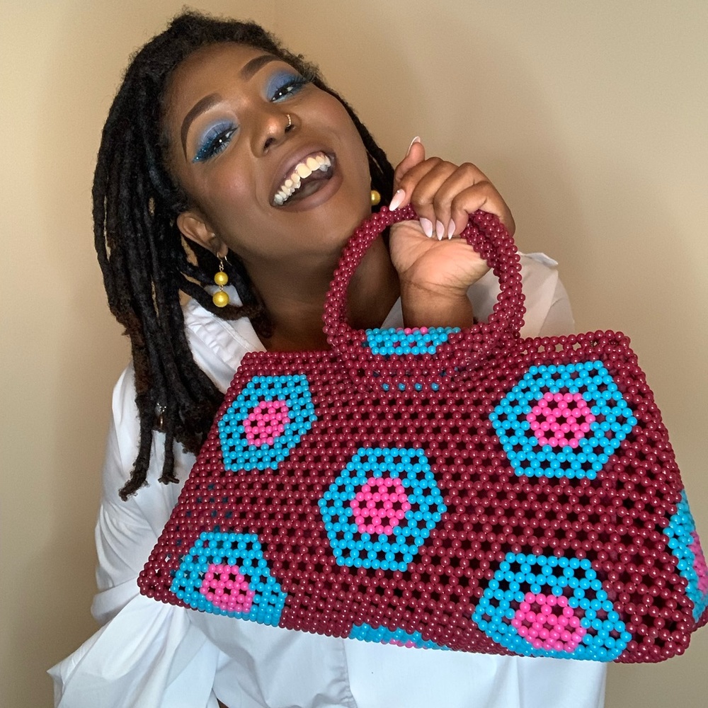 SHEBBAH HANDMADE BEADED HANDBAG